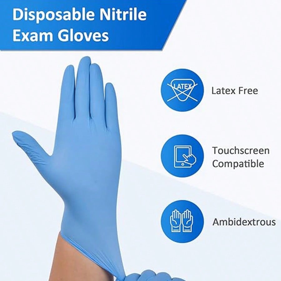 100pcs Heavy Duty Nitrile Disp - Rubber Glove Cleaning 评论和价格