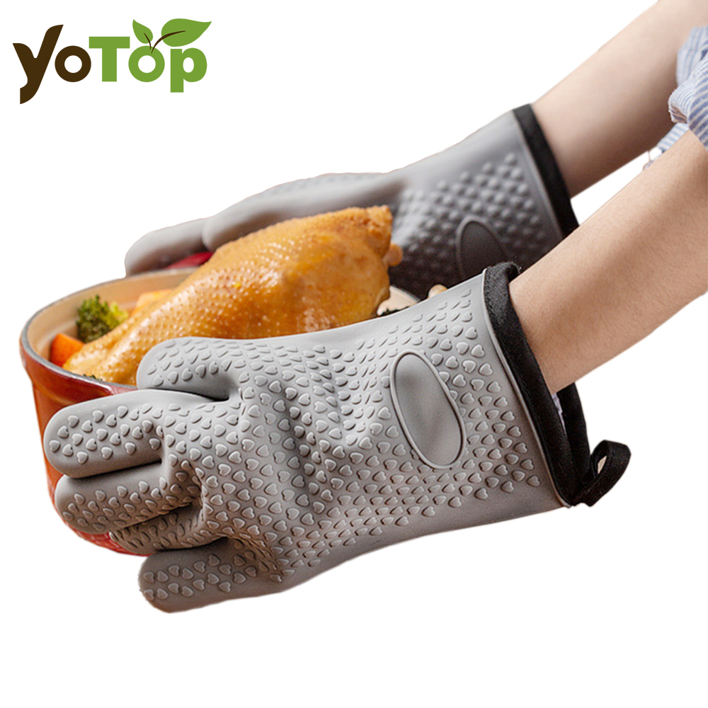 Heat Resistant Silicone Gloves - Oven Mitt Silicone 评论和价格